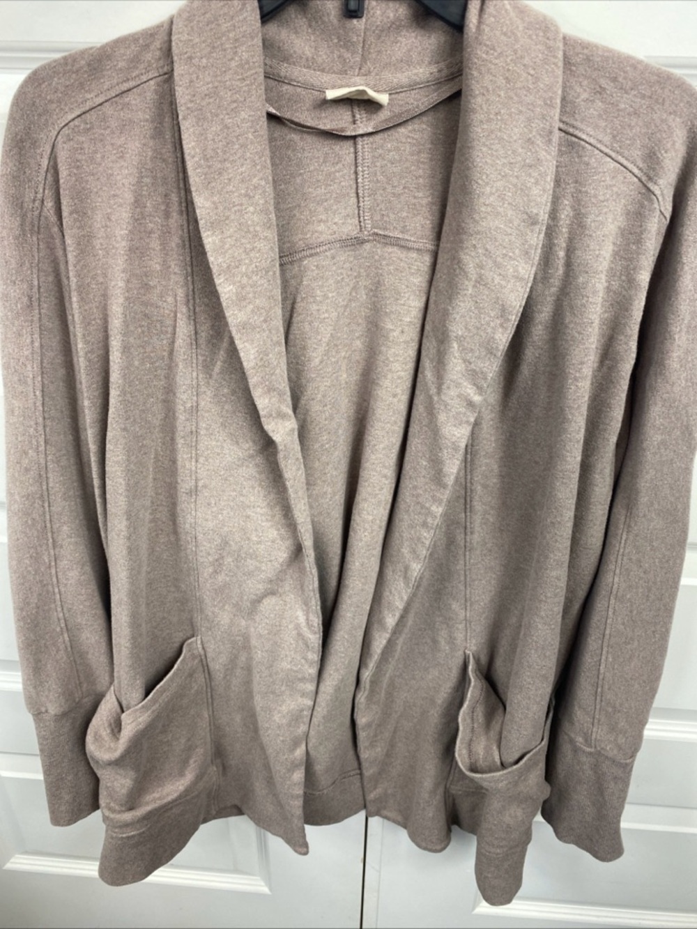 Pact Airplane Short Drape Cardigan Womens Brown Organic Cotton Sustainable Larg - Picture 6 of 6